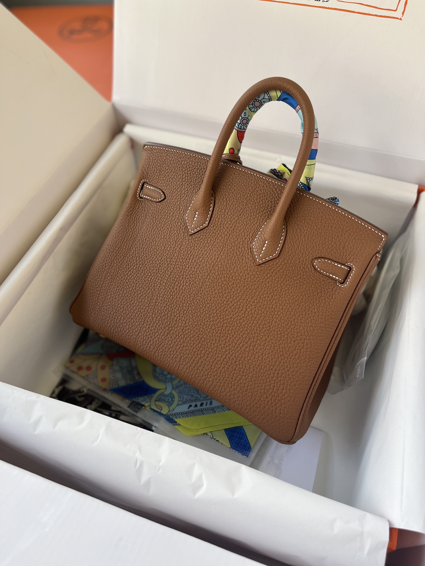 에르메스 버킨25 골드브라운 금장 토고가죽